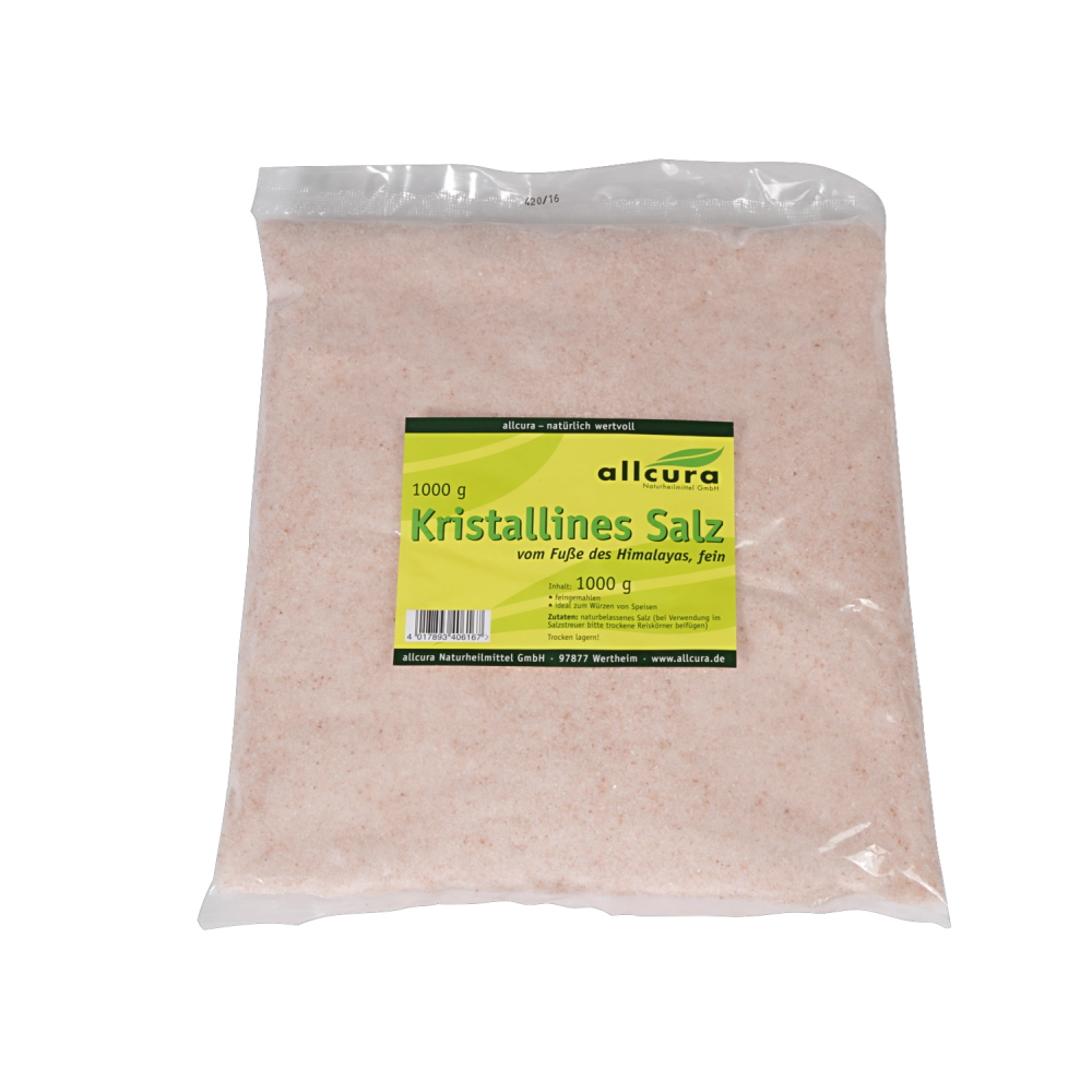 Kristallines Salz vom Fuße des Himalaya, gemahlen, 1 kg