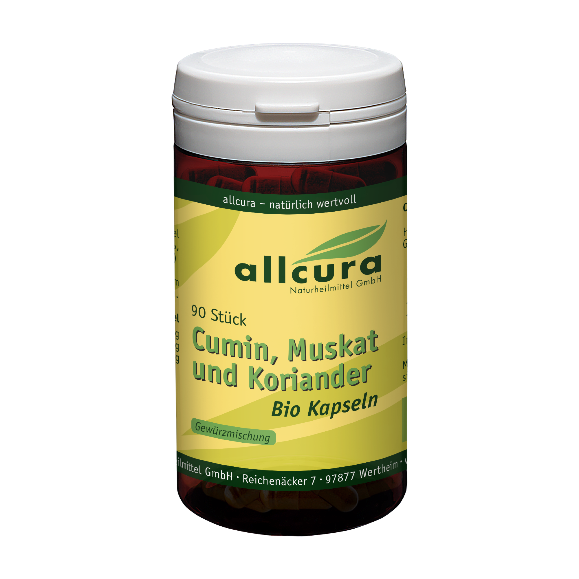 Cumin, Muskat und Koriander Kapseln Bio 90 Stück