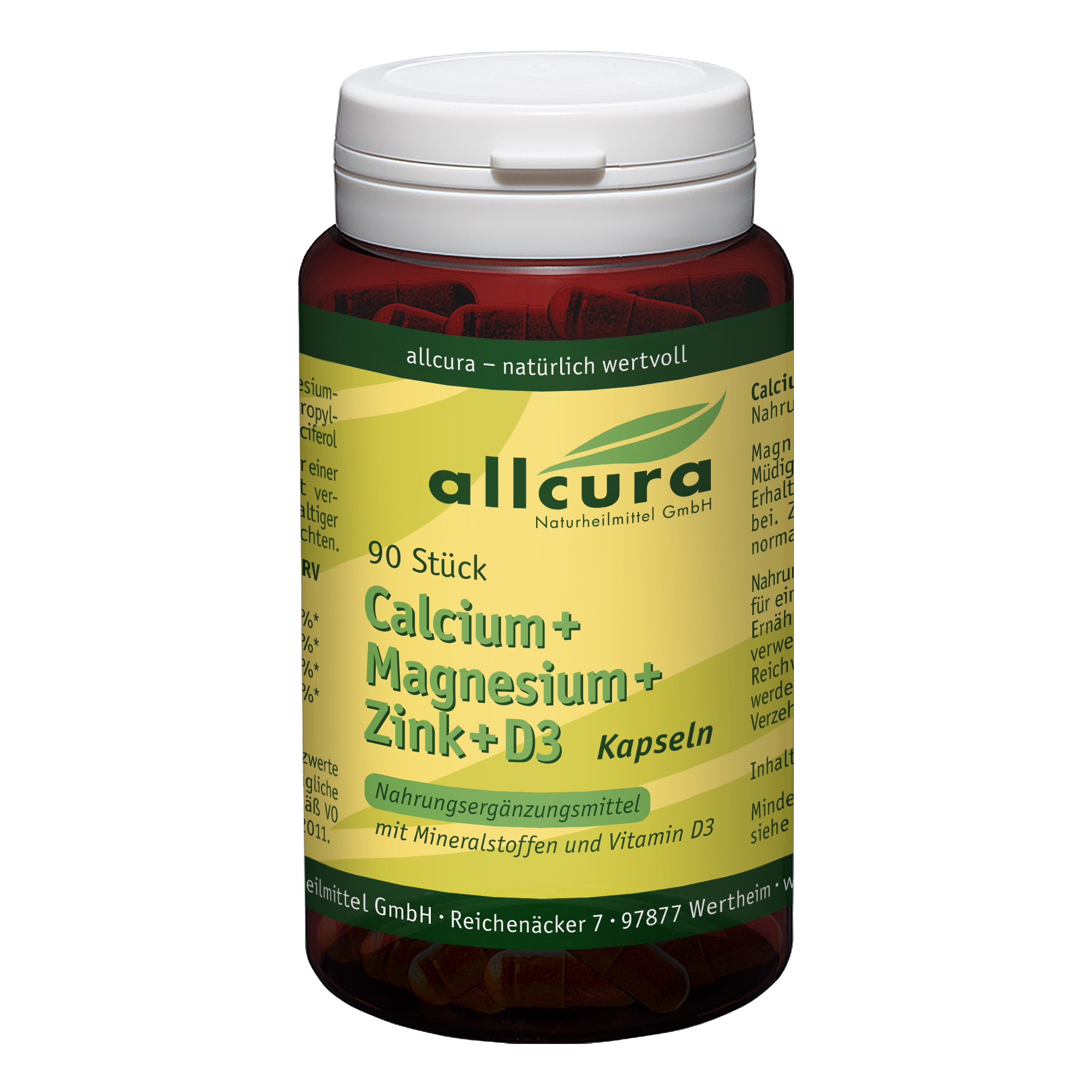 Calcium+Magnesium+Zink+D3 Kapseln 90 Stück