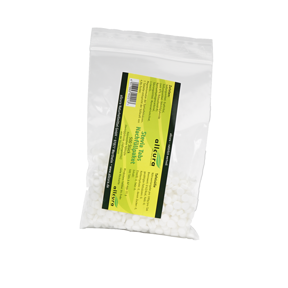 40221_PZN_07796031 Stevia Tab's, 500 Stück Nachfüllbeutel