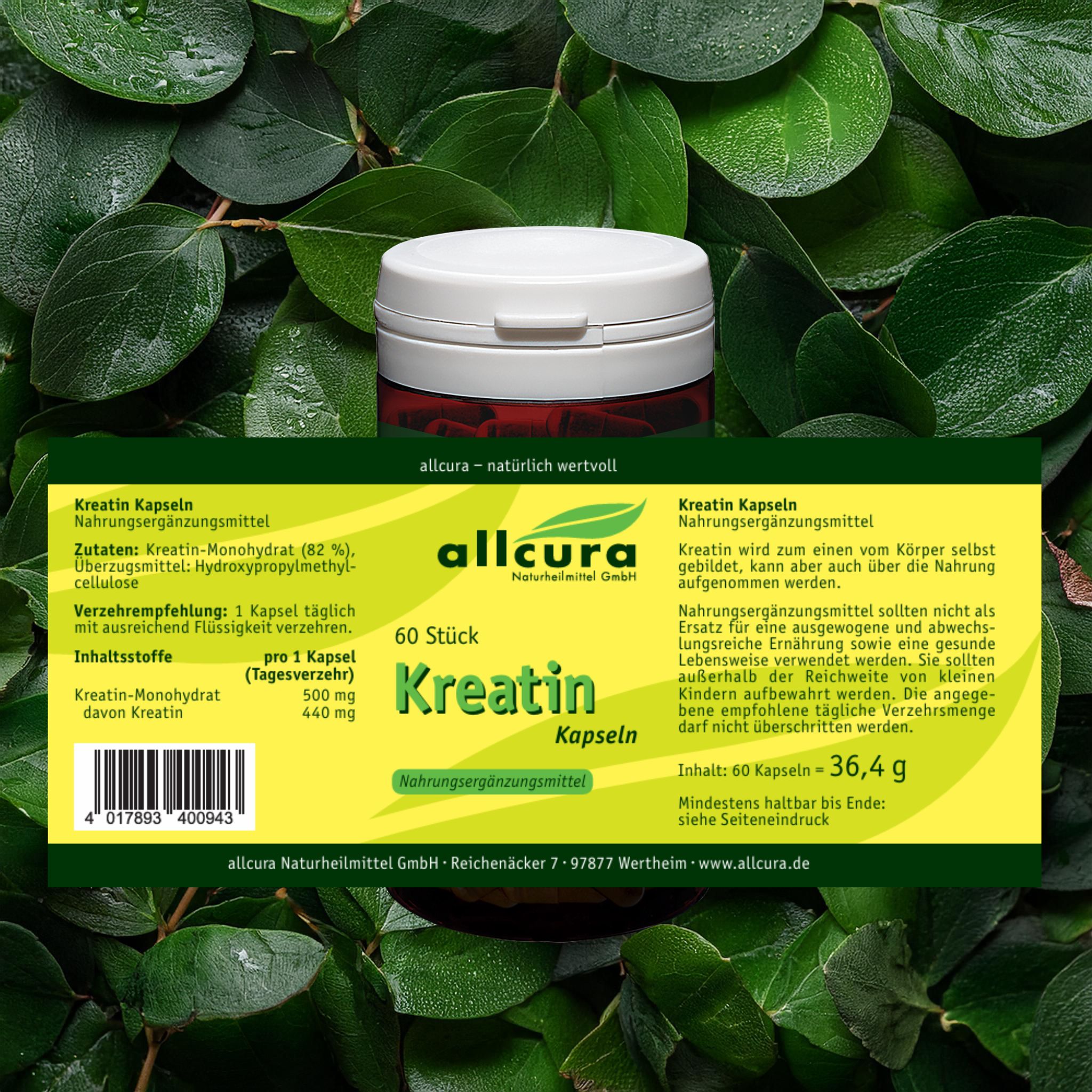 Kreatin Kapseln 60 Stück