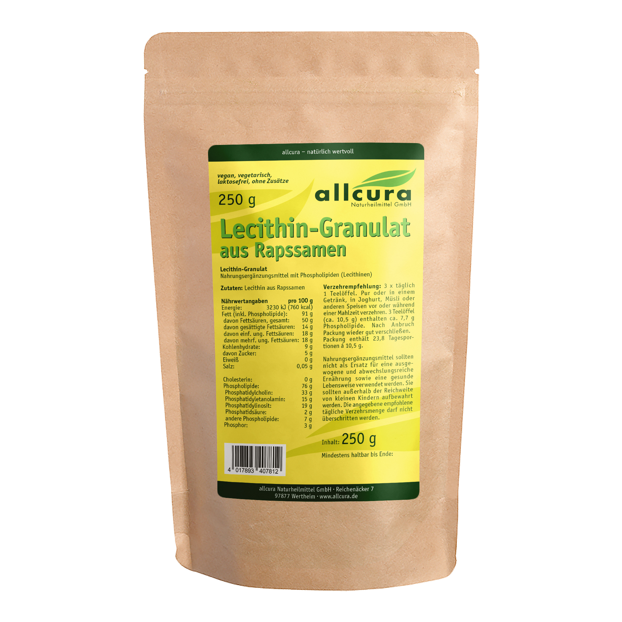 40781_PZN_19794379_alt Lecithin Granulat aus Rapssamen 250 g