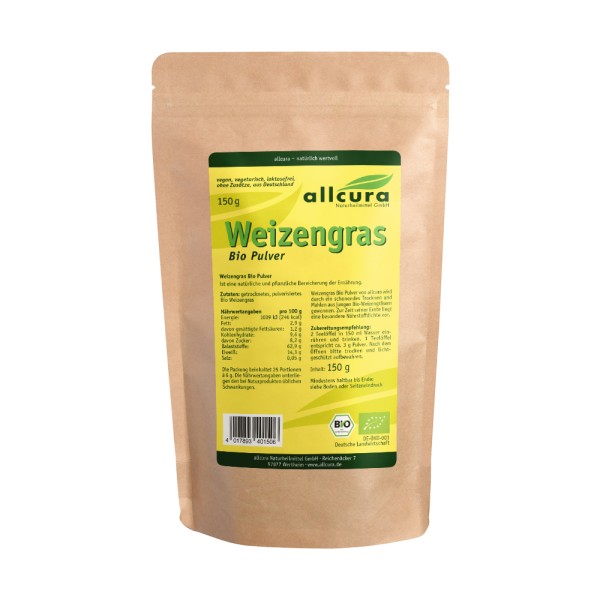 Weizengras Pulver Bio, 150g