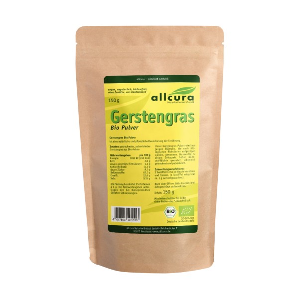 Gerstengras Pulver Bio, 150 g