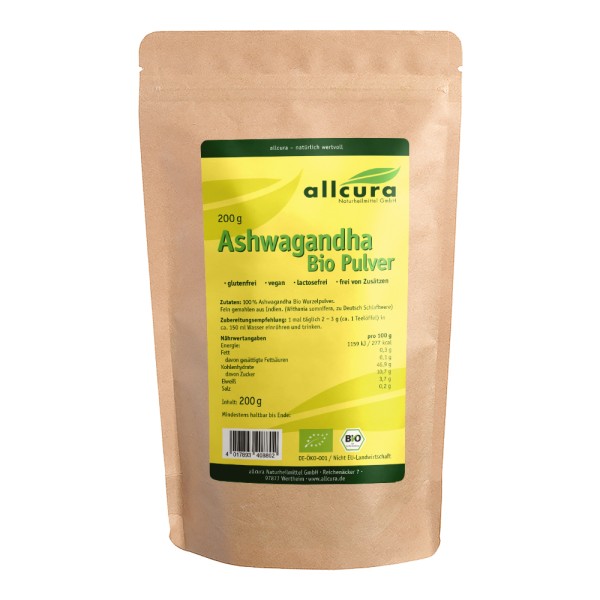 Ashwagandha Bio Pulver 200g
