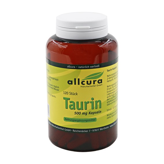 Taurin Kapseln 500 mg 120 Stück