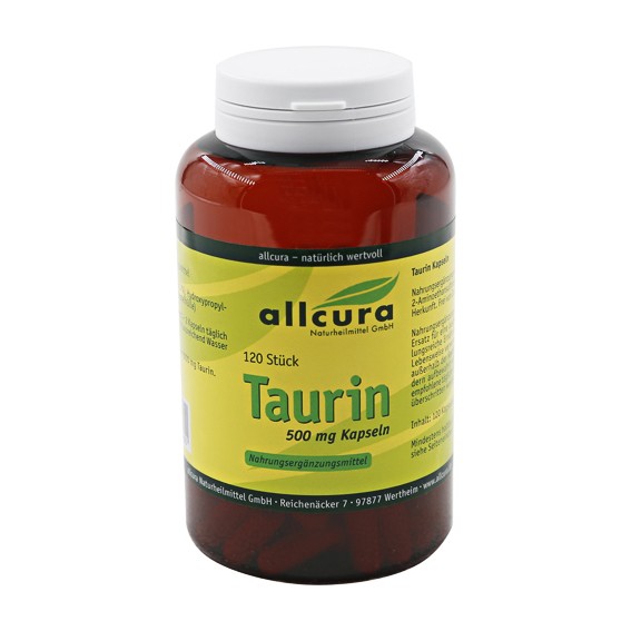 Taurin Kapseln 500 mg 120 Stück