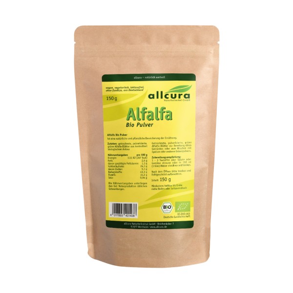 Alfalfa Pulver Bio, 150g