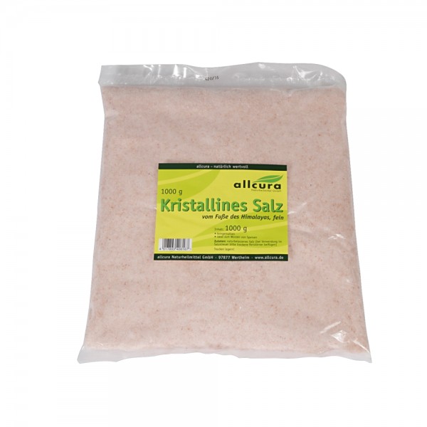 Kristallines Salz vom Fuße des Himalaya, gemahlen, 1 kg
