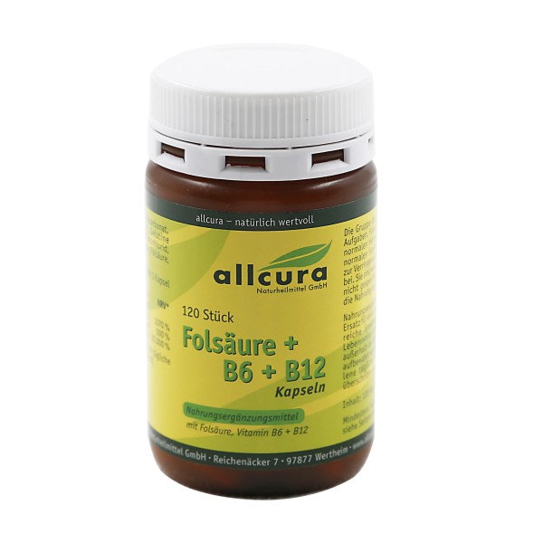 Folsäure + B6 + B12 Kapseln 120 St
