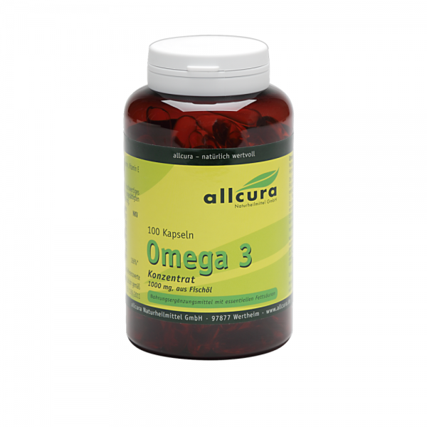 Omega 3 Konzentrat aus Fischöl 1000mg 100 Kapseln